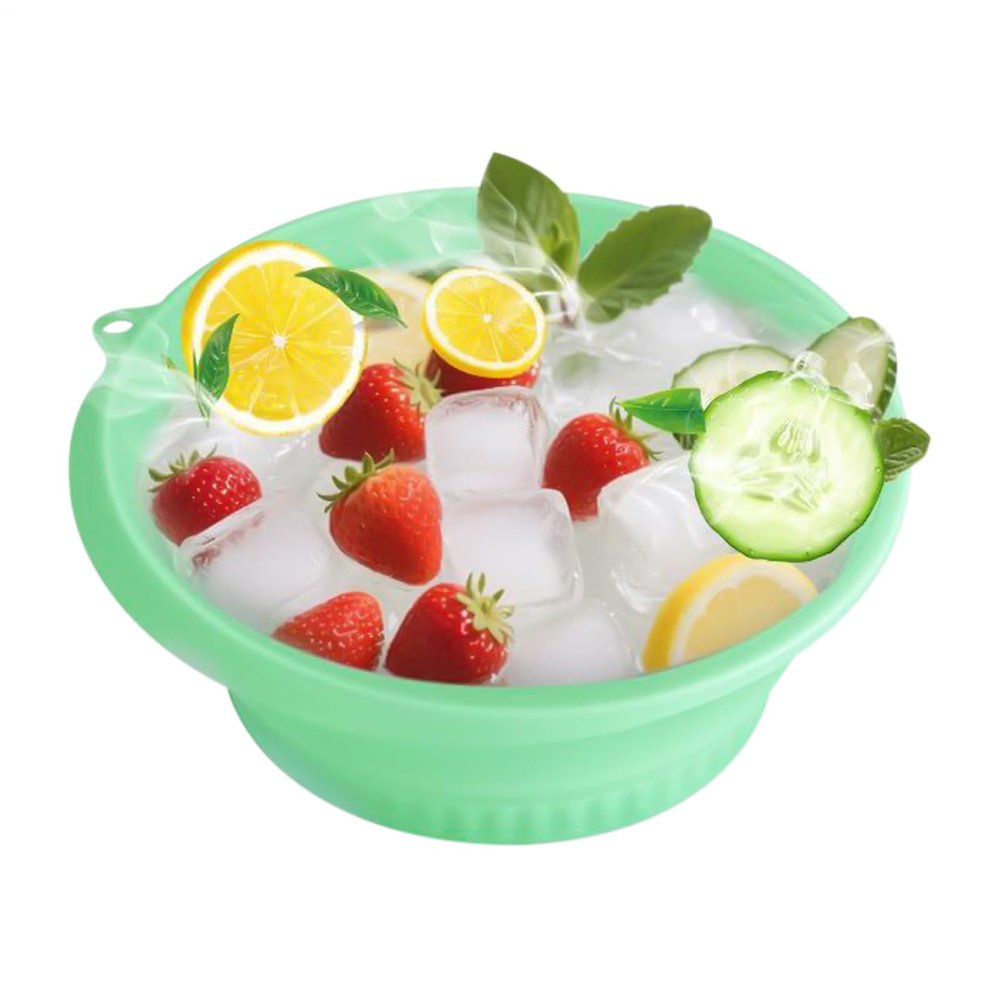 Face Plunge Bowl - Ice Bowl for Face, Reusable Silicone Cooling Cold Mold | Foldable Basin for Ice Water Facials Skin Care Home Bath SPA - Portable Cold Tool