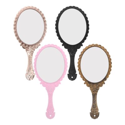 4pcs Handheld Mirror: Small Travel Packet Compact Mirrors with Handle Women Face Makeup Travel MotherS Day Present Assorted Color