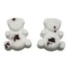 Bath Bombs- 2 Teddy Bear Shapes with Rose Flowers view 1