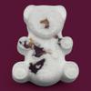 Bath Bombs- 2 Teddy Bear Shapes with Rose Flowers view 2