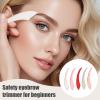 Eyebrow Shaper | 5-Piece Safety Eyebrow Trimmer for Women - Reusable Grooming Shaper Makeup Tools for Home Daily Office Girls Teen Vacation Salon Men Ladies Business view 2