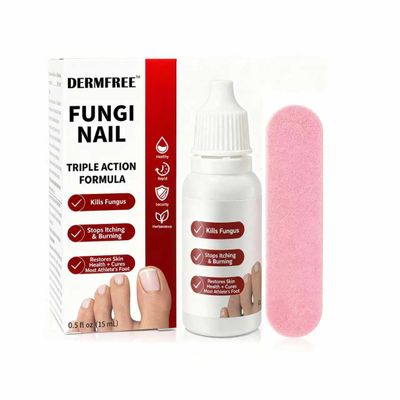 DERMFREE Fungi Nail Toenail Treatment Extra Strength,Toenail Renewal Serum, Nail Conditioning Solution for Thick&Discolored Nails, Quick-Dry Dropper, Safely & Gently for Healthier Nails,