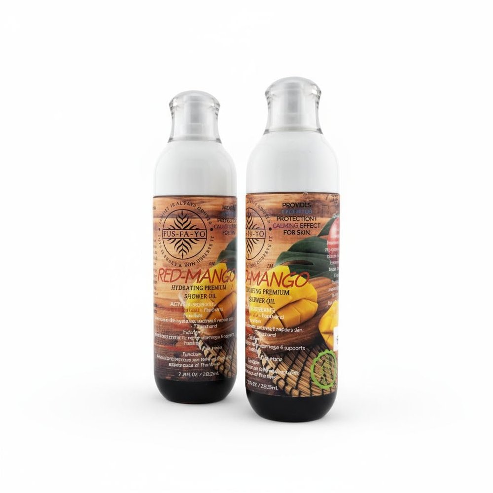FUS-F-YO Shower oil - Red Mango 7.21.oz (All natural infuse with Coenzyme Q10, D-Panthenol, & Vitamin E) .......