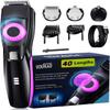 Voukad 40 Precisions Electric Beard Trimmer for Men, Mens Grooming Trimmer for Beard, Mustache, Face and Ear Hair, Multi-Series Clipper, Waterproof, USB C Charging, Soft Pouch (Purple + Black) view 1