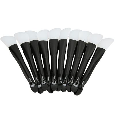 10pcs Silicone Facial Brush, Double Ended Mud Applicator, Clay Brush Set with Ergonomic Handle, Soft Spatula for Home Beauty Salon Travel Skin Care