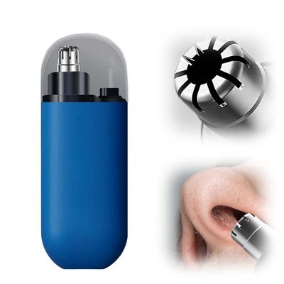 Drkicsy Rechargeable Portable Nose Hair Trimmer for Men and Women, Electric Nose Hair Remover Nasal Hair Cutter Shaver (Blue)