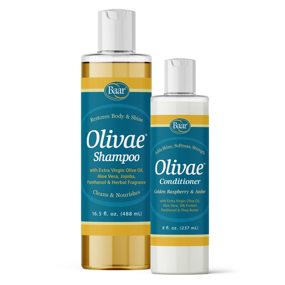 Baar Olivae Olive Oil Shampoo 16.5 oz & Conditioner 8 oz Bundle