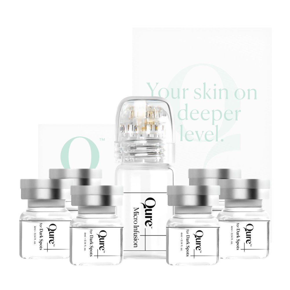 Qure Micro Infusion System for Face & Neck - Facial Moisturizing Essence, Hydrating Serum for All Skin Types, Refreshed Skin - 3-Month Supply
