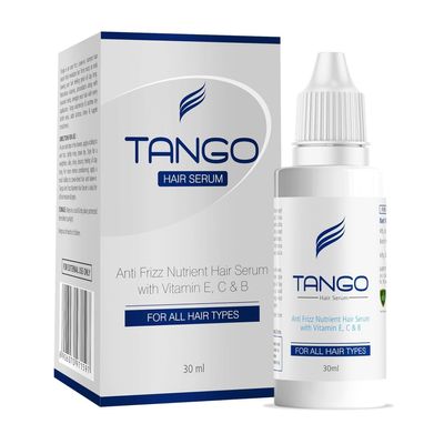 Tango Anti-Frizz Hair Serum 30 ml| Dermatologist Prescribed Leave-In Nutrient Serum with Vitamin ACE for Ultimate Shine Frizz Control Detangle & Damaged Hair