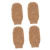 COOLHIYA 4Pcs Jute Exfoliating Gloves Bath Mitts for Shower Body Scrub Deep Clean Remove Dead Skin Comfortable Foaming Wash Gloves for Women and Men view 1