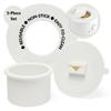 Reusable Non-Stick Silicone Wax Collars + Can + Lid for Wax Pot  Fits All 14-16 oz Wax Cans & Warmers  Wax Warmer Collars for Easy, Mess-Free Cleaning, 3-Piece Set (Collar + Can + Lid, White) view 1