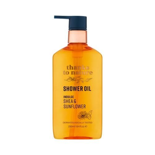 thanks to nature Shower Oil for Women, 8.45 fl oz (Shea & Sunflower)
