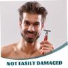LALADEFIEE Manual Beard Shaver with Rosewood Handle Retro Safety Razor for Men Comfortable Grip Interchangeable Blades Versatile Facial and Body Grooming Tool Easy Replacement Metal Design view 4