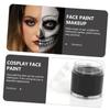 COOLHIYA 2pcs Black White Face Body Paint Kit Each Safe Non-toxic Makeup for Halloween Festival Cosplay Party Use Easy to Clean White Face Paint Body Painting Supplies view 4