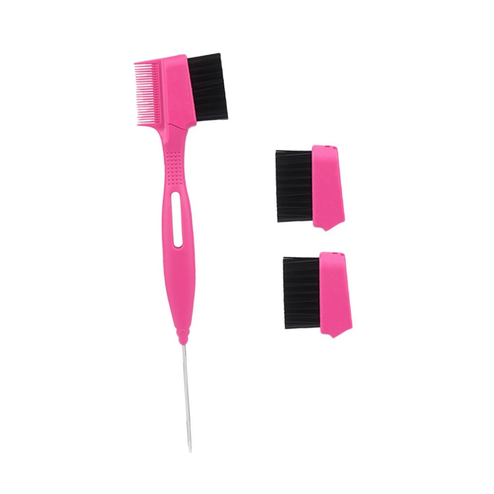 COOLHIYA Portable Replaceable Head Eyebrow Brush and Eyelash Comb for Women Dual-function Edge Brush and Brow Comb for Precise Shaping and Stray Hair Cleanup Compact Lightweight Makeup Tool