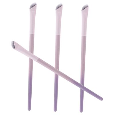 COOLHIYA 4pcs Angled Eyeliner Brush Eye Shadow and Brow Makeup Tools Soft Artificial Handle Practical for Precise Application and Easy Carry