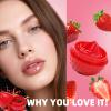 4 PCS Bee Lip Balm Lip Mask Fruit Pot, Strawberry & Apple & Lemon & Peach Moisturizing Lip Sleeping Mask Overnight Lip Treatment for Women, Color Lip Balm for Reduce Fine Lines,Repair Dry Cracked Lips view 3
