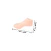 Beatifufu Elastic Silicone Moisturizing Socks for Cracked Heels Foot Covers for Women Comfortable Fit Foot Care for Dry Skin Heel Crack Prevention and Softening Pink Nude White view 2
