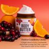 Cranberry Orange Body Butter with Raw Shea Butter and Jojoba Oil, Holiday Body Moisturizer for Dry Skin, Christmas Lotion, Limited Edition view 2