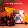 Cranberry Orange Body Butter with Raw Shea Butter and Jojoba Oil, Holiday Body Moisturizer for Dry Skin, Christmas Lotion, Limited Edition view 3