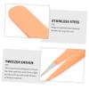 COOLHIYA 4pcs Stainless Steel Eyebrow Clamps Lightweight Precision Grooming Tweezers for Facial Hair Removal Portable Beauty Tool for Women Men Random Color view 4