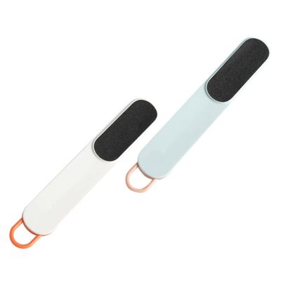 COOLHIYA 2PCS Foot Exfoliating Scrub Brush for Callus Removal Compact Pedicure Tool for Smooth Skin Easy to Hold Foot Cleaning Brush in Light and Dark Blue Practical for Home and Travel Use