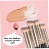 Beatifufu 4Pcs Concealer Makeup Brushes with Wooden Handles Angled Powder and Nose Contour Brush for Natural Blending Suitable for Foundation and Powder Cosmetics view 2