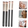 Beatifufu 4Pcs Concealer Makeup Brushes with Wooden Handles Angled Powder and Nose Contour Brush for Natural Blending Suitable for Foundation and Powder Cosmetics view 3