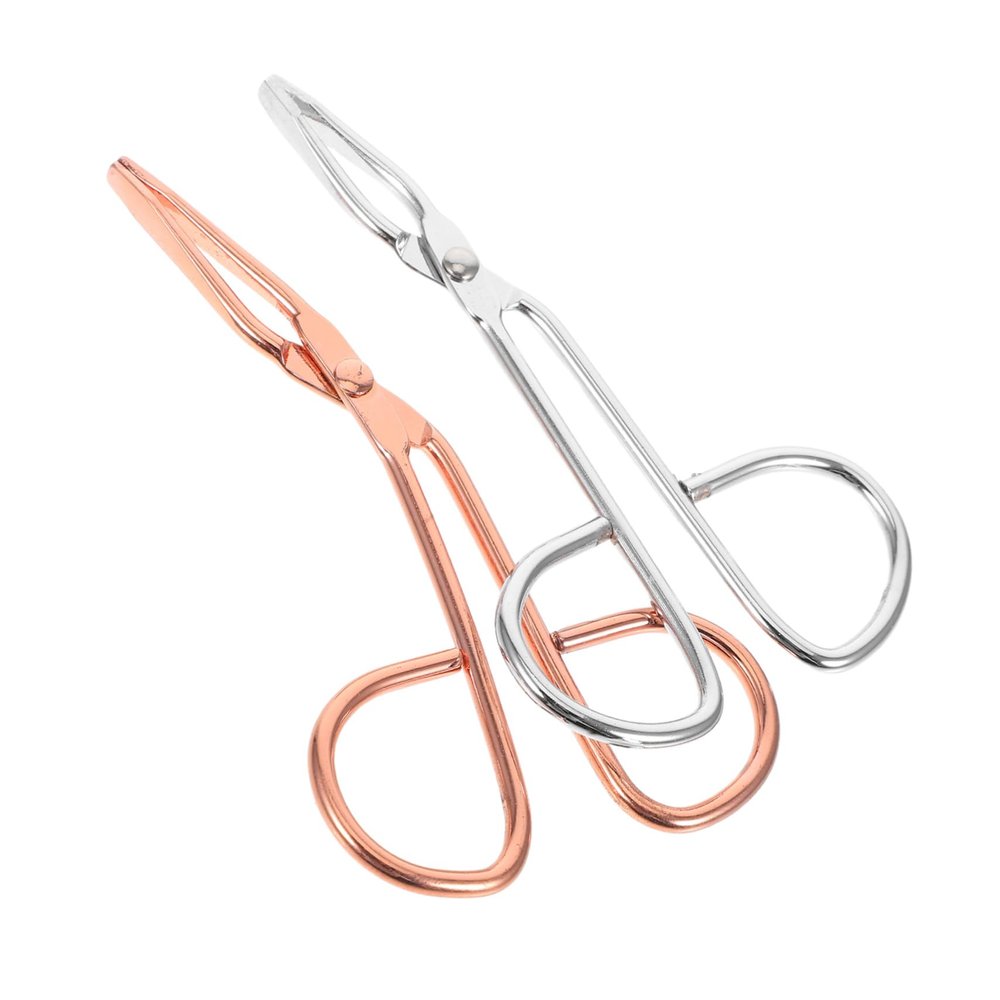 BCOATH 2PCS Stainless Steel Eyebrow Tweezers for Women with Scissor Handle Grip Compact Eyebrow Grooming Tool for Precise Hair Removal and Gentle Plucking Portable Beauty Accessories in