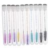 COOLHIYA 30pcs Portable Eyelash Brush Wands with Diamond Crystal Tubes Disposable Makeup Applicators for Eyelash Extension and Eyebrow Grooming Lightweight PP Material Vibrant Random Color view 1