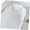 Anneome White Bathroom Suction Tub Pillow with Cloth Cover Neck and Head Support for Spa and Bath Relaxation and Comfortable Bath Pillow for Home and Hotel Use view 3