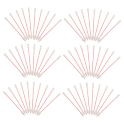 Beatifufu 500pcs Disposable Cotton Swabs with Pointed Spiral Tips Gentle Degreased Makeup Applicator Sticks for Sensitive Skin Precise Nail Lip Cleaning Dual-ended Cotton Buds for Makeup