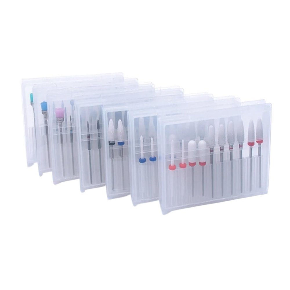 Nail Drill Bit Set, Nail Drill Bits Set for Manicure, 10pc Ceramic Nail Drill Bit Set Electric Machine Manicure Bits Rotary Burr Cuticle Tools(Set28 hh3)