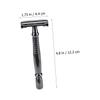 COOLHIYA Long Handle Manual Shaving Cutter with Double-edged Blades and Safety Razor Stand Face Beard Shaver for Men Smooth Shaving Experience for Barbershops and Home Use view 2