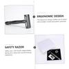 COOLHIYA Long Handle Manual Shaving Cutter with Double-edged Blades and Safety Razor Stand Face Beard Shaver for Men Smooth Shaving Experience for Barbershops and Home Use view 3