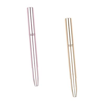 LIFKOME 2pcs Double-ended Lip Brushes with Cover for Precise Lipstick Application and Blending Portable Makeup Tools in Rose Gold and Pink for Professional and Home Use Gift for Women