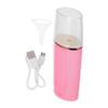 COOLHIYA USB Rechargeable Nano Warm Mist Facial Steamer Moisturizing Face Humidifier Silent Operation for Deep Cleansing Pores and Enhanced Skincare Absorption Pink view 1