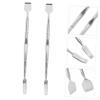 COOLHIYA 2pcs Stainless Steel Blackhead Scrapers Pore Extractors Lightweight Face Cleaning Tools for Safe and Blackhead Removal view 2