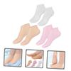 Beatifufu 3 Pairs Reusable Moisturizing Socks for Dry Feet Overnight Elastic Spa Foot Care with Lotion Infusion Multi-Color Softening Callus Treatment for Home Pedicure and Skin Exfoliation view 3