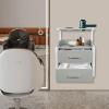 AngelcityCC Wall Mount Salon Station, Hair Styling Barber Station, Beauty Salon Spa Equipment with 2 Drawers and 2 Hair Dryer Holders view 2