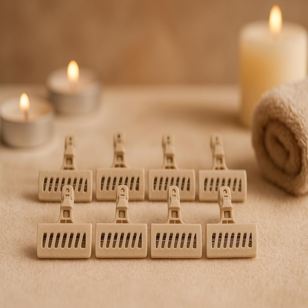 "Bamboo Reusable XOMO Razor Set for Men & Women  Includes 8 (Head Replacement)