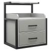 AngelcityCC Wall Mount Salon Station, Hair Styling Barber Station, Beauty Salon Spa Equipment with 2 Drawers and 2 Hair Dryer Holders view 4