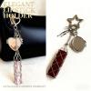 2-in-1 Lipstick Holder Keychain with Mirror - Stainless Steel Lip Gloss & Balm Case, Bling Crystal Purse Organizer for Women, Portable Cosmetic Storage Bag (B) view 2