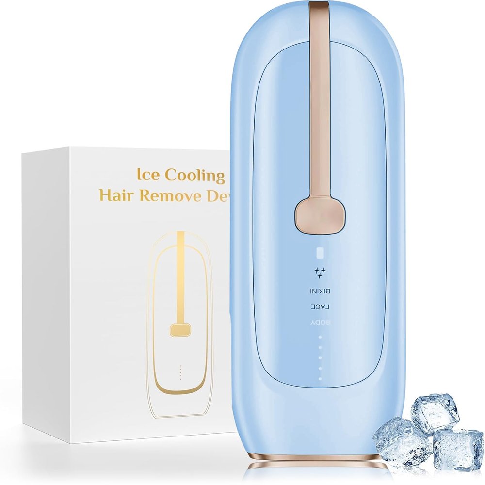 Mihilo Laser Hair Removal, IPL Laser Hair Removal Device for Women & Men, Home 41FSapphire Ice-Cooling, Nearly Painless, Safe and Long-Lasting Hair Removal for Full Body & Face, 999999+flashes
