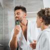 Beard Vacuum Trimmer - Waterproof Rechargeable Shaver, Precision Mustache Razor, Portable Hair Cutting Tool, Facial Grooming Device | 2 Combs Adjustable Design, Perfect for Men Daily Shaving view 3