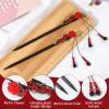 2Pcs Chinese Hair Sticks, Rose Hair Sticks for Women, Traditional Chinese Hairpin with Floral Design for Women's Updos and Special Occasions(Classic Style) view 3