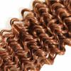 Light Brown Human Hair Bundles Deep Wave 34 Inch Brown Single Bundle Human Hair Extenion 1 Bundle Color 30# 100g Unprocessed Brazilian Virgin Double Weft view 4