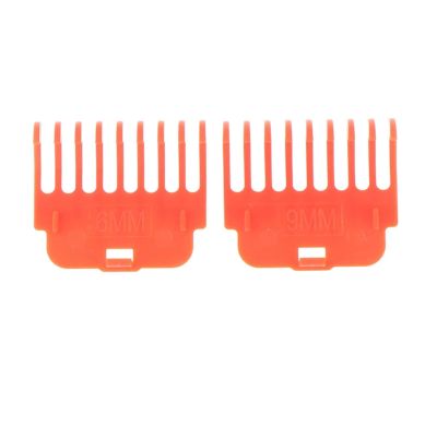 2/4Pcs Hair Clipper Guards Guide Combs Kit Trimmer Cutting Guides Styling Tools Attachment Compatible 1.5Mm 2Mm 3Mm 4Mm 6Mm 9Mm Easy-Clean(2Pcs Red)