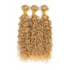 Color #27 Human Hair Bundles Water Wave 16 18 20 Inch Honey Blonde Bundles Water Wave Human Hair Extensions Blonde Unprocessed Brazilian Virgin 50G Per Bundle 150g view 3