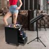 Titunjian Tattoo Travel Case on Wheels 3 Drawers Portable Tattoo Station with Adjustable Tattoo Armrest Tattoo Work Station Tattoo Trolley Case for Tattoo Artist (Metal Panel) view 3